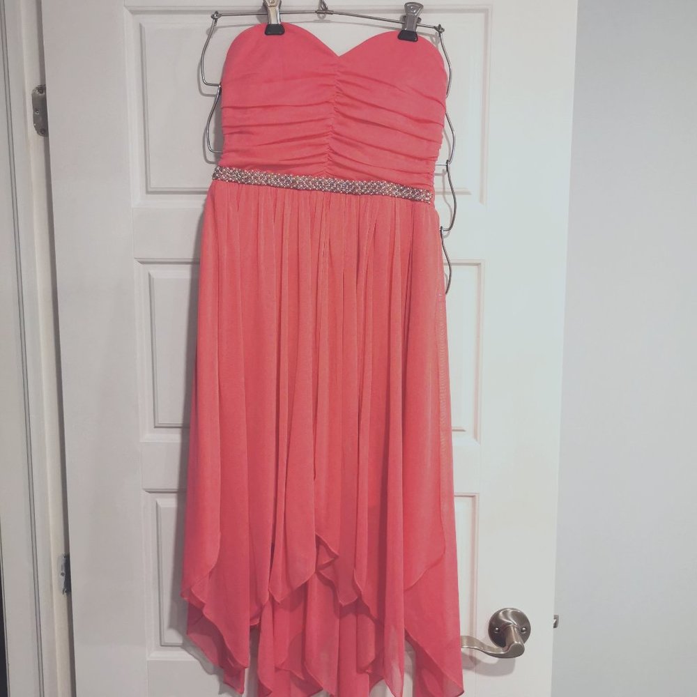 strapless prom dress